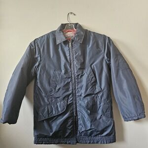 Vintage Lee Outerwear Coat Men's Size Large Insulated Blue‎ Parka Made In USA